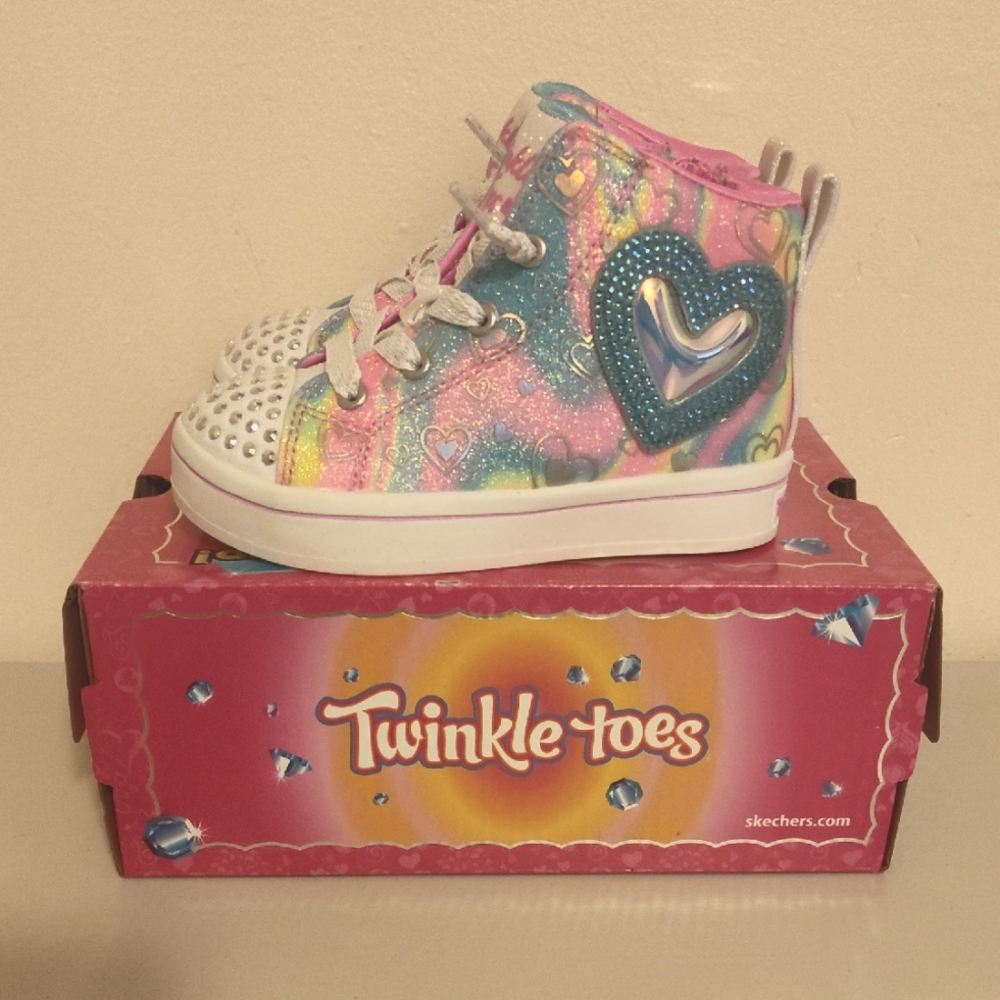 Skechers Twinkle Toes Rainbow Sneakers Toddler size 8c